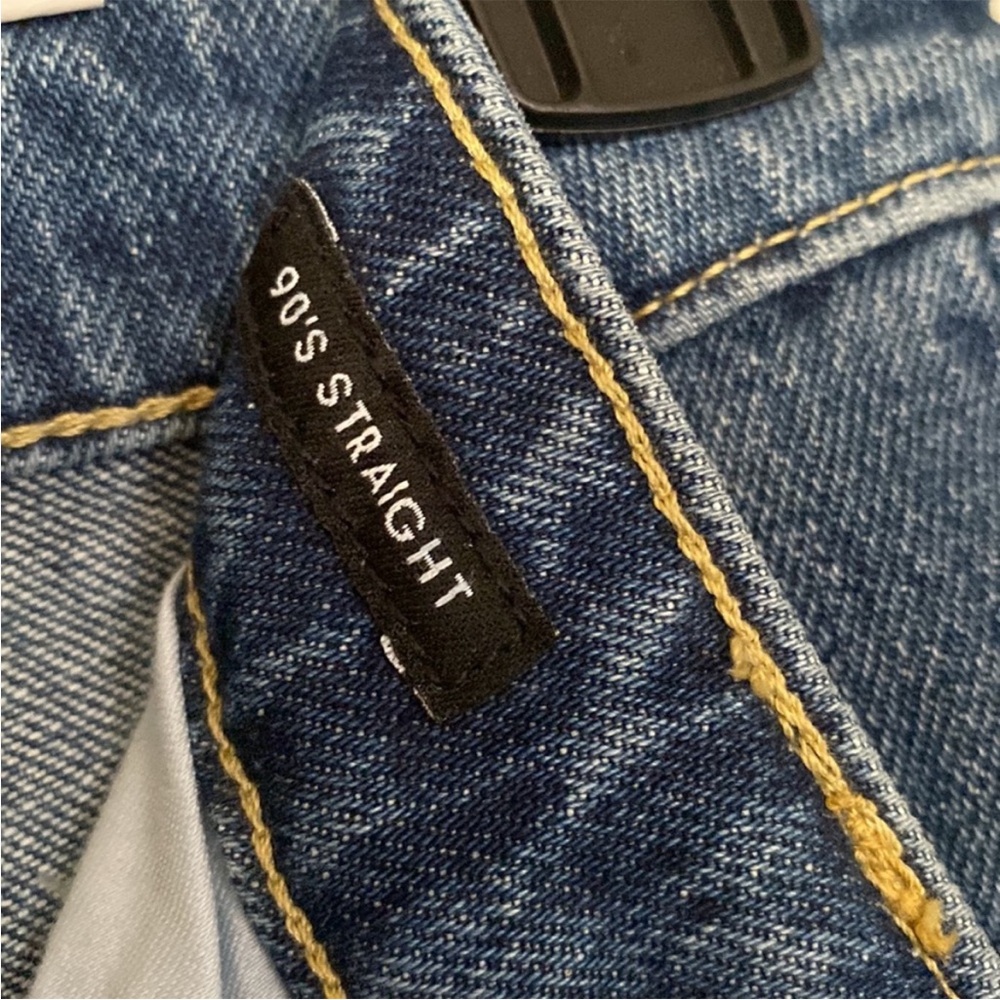 NWT! Free Assembly Women's Original 90's Straight Leg Blue Denim Jeans Size 8 - Picture 10 of 13